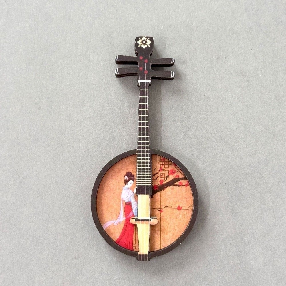 Musical Instrument Ancient - Conjunto de 4 Ímãs de Geladeira