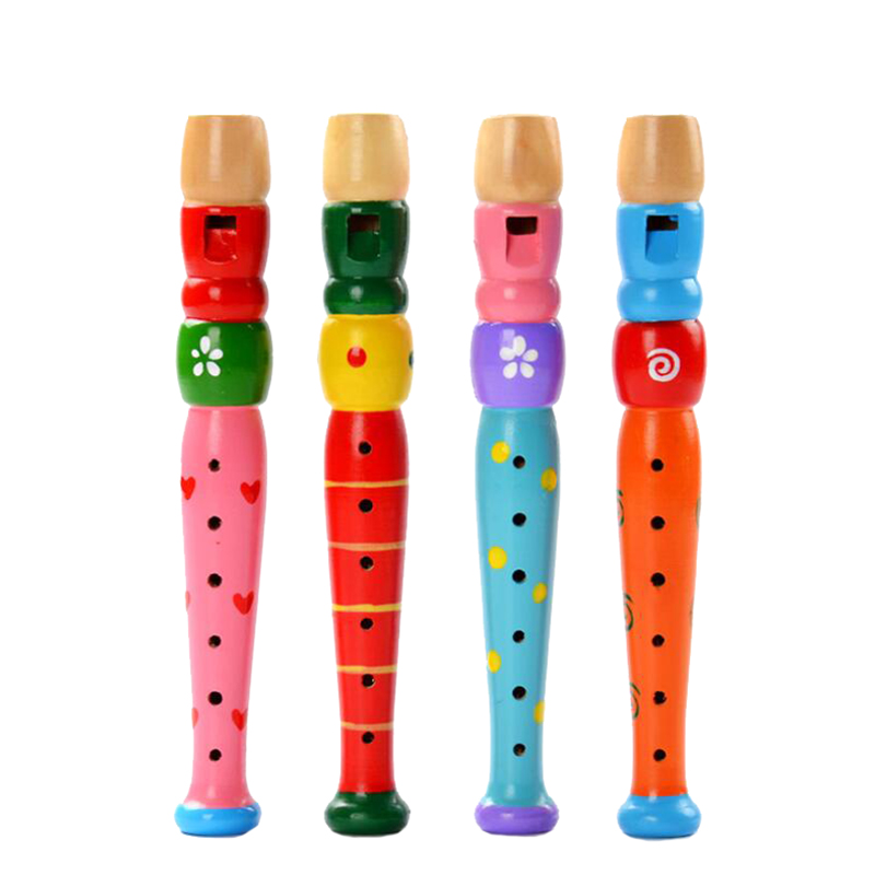 Musical Instrument Drawing - Flauta de madeira colorida, instrumento musical,
