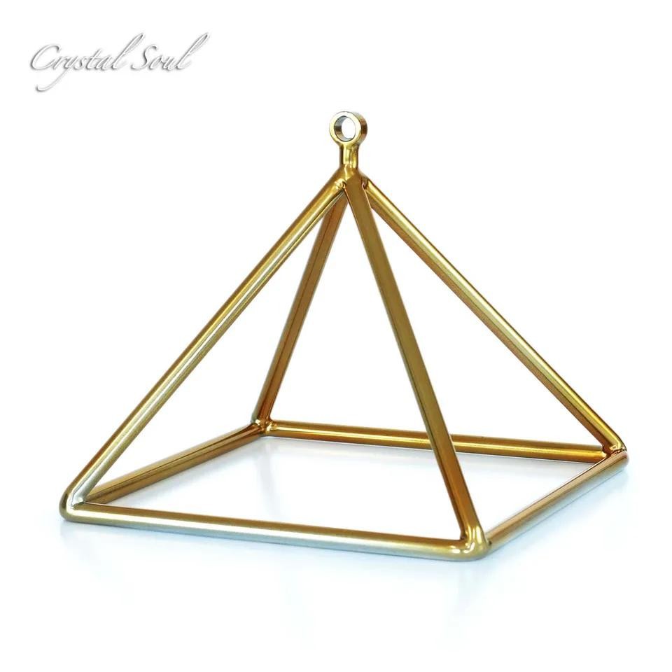 Musical Instrument All - Pirâmide de cristal dourada, 432hz, 12