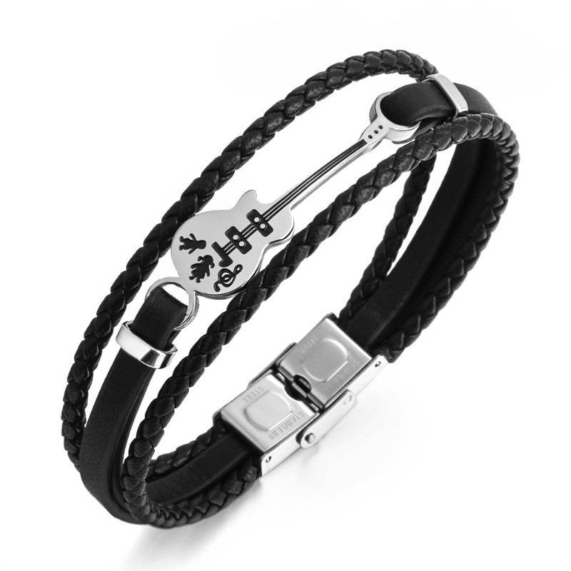Musical Instrument All - Pulseira de couro exclusiva para homens,