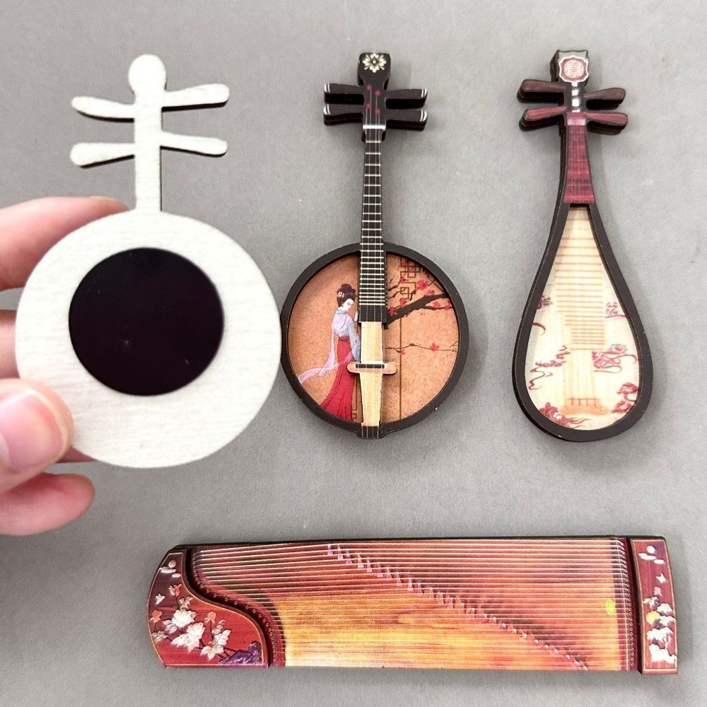 Conjunto de 4 Ímãs de Geladeir - Musical Instrument Ancient avaliação e preço