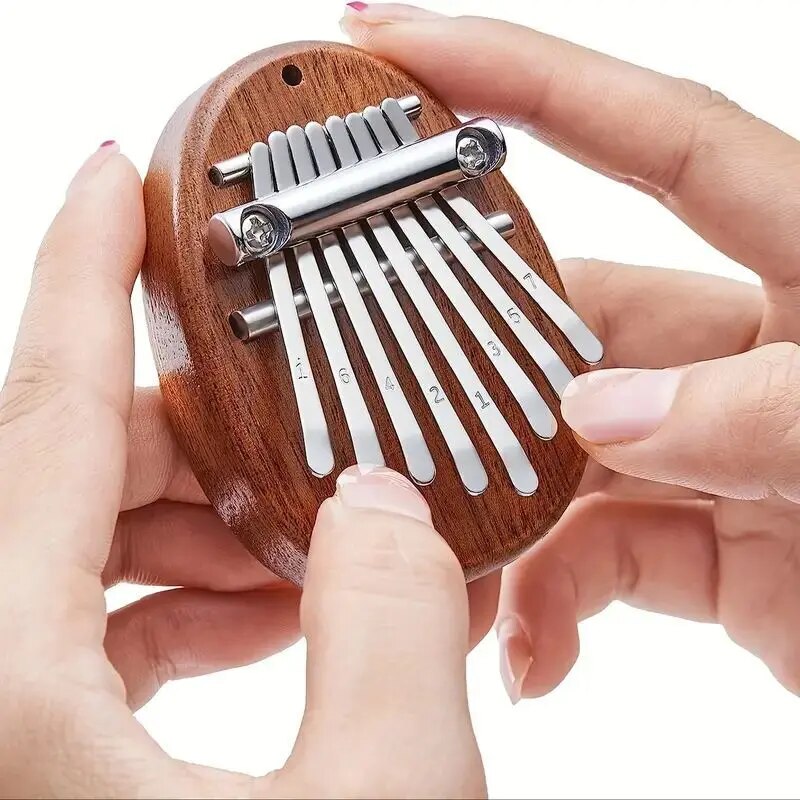 Mini Kalimba de Madeira de 8 T - Musical Instrument Marimba avaliação e preço