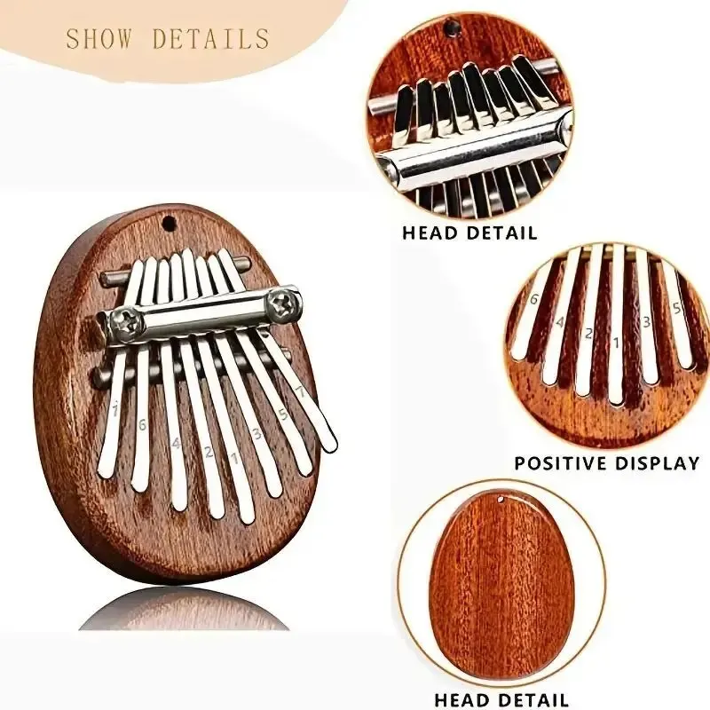 Mini Kalimba de Madeira de 8 T - Musical Instrument Marimba avaliação e preço