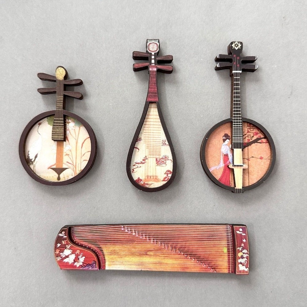 Conjunto de 4 Ímãs de Geladeir - Musical Instrument Ancient avaliação e preço