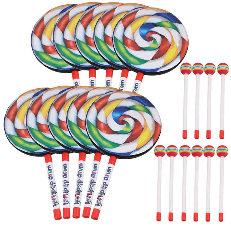 Lollipop Shape Drum com Rainbo - Musical Instrument Project avaliação e preço