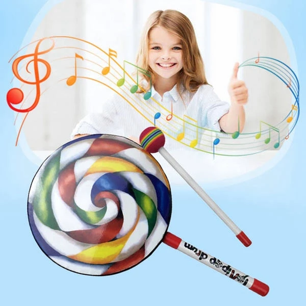 Lollipop Shape Drum com Rainbo - Musical Instrument Project avaliação e preço