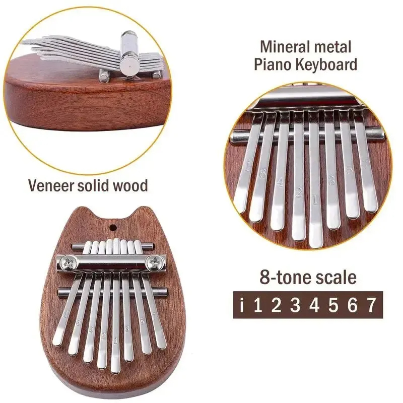 8 teclas mini madeira kalimba  - Musical Instrument Marimba avaliação e preço