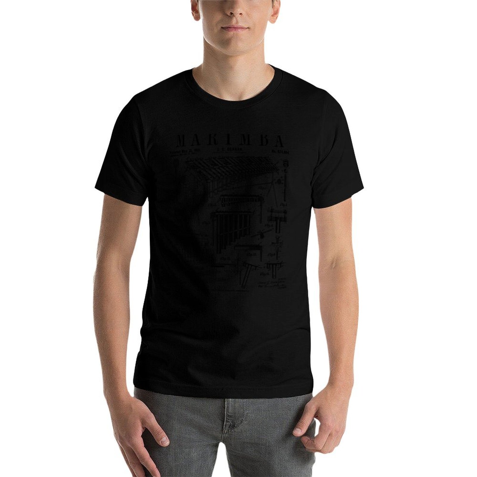 Camiseta Vintage com Estampa d - Musical Instrument Marimba avaliação e preço
